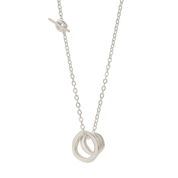 UNITY Simple Necklace with Medium Pendant in Silver & Gold Plated Silv -  Corinne Hamak Jewellery